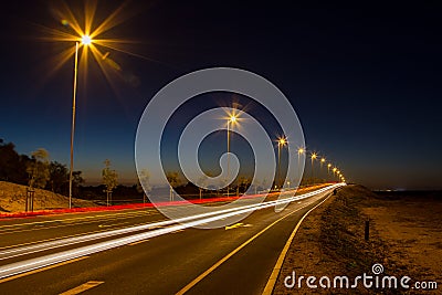 Highway car lights