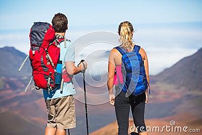 Hikers enjoying the view from the mountain top