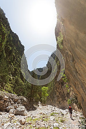Hiking through the Samaria Gorge