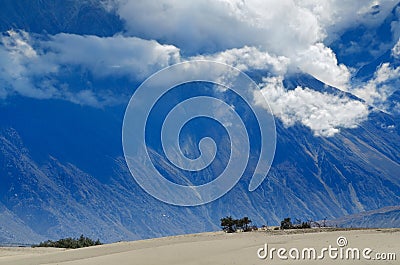 Himalayas mountains in Nubra desert