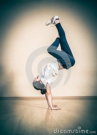 Hip hop break or street dancer