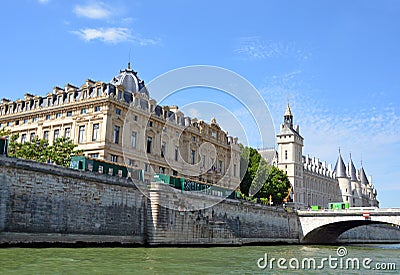 Historic La Conciergerie Buildings & Towers on the Banks of The