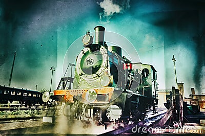 Historical steam engine train