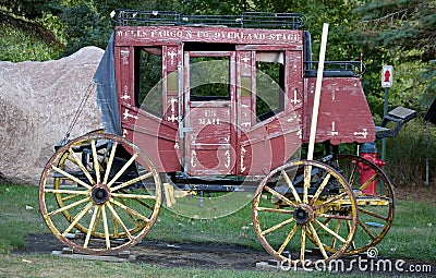 North Dakota state. US mail coach