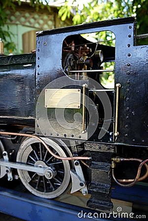 Hobby: model steam train engine cab