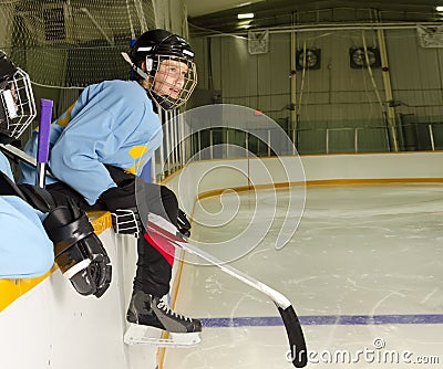 Hockey Player Ready to Play