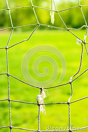 The Hole on an Old Football of Gate, background