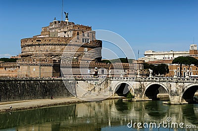 Holy Angel Bridge and Castle of the Holy Angel, Rome, Italy