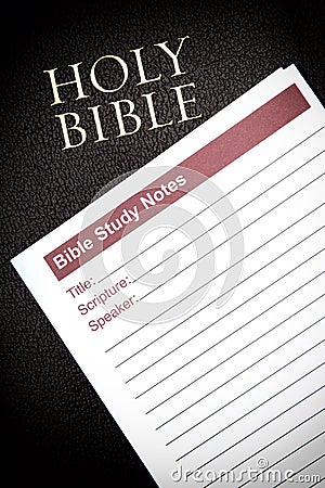 Holy Bible and study notes