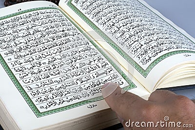 Holy islamic book Koran opened