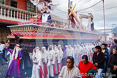 Holy Week religious procession in Antigua, Guatemala