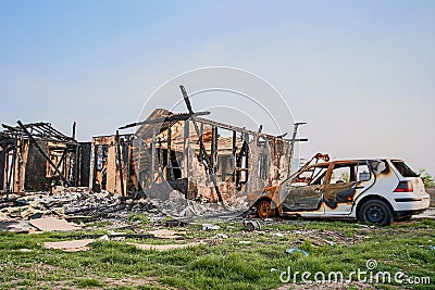 Home houses Car vehicles burned insurance