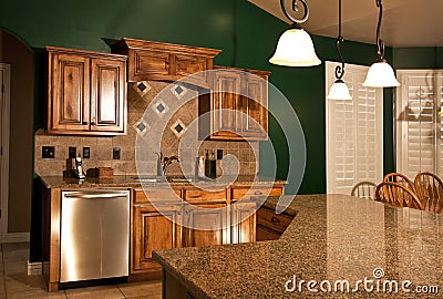 Home Kitchen with Center Island