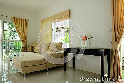 Home luxury interior decorate wide scene
