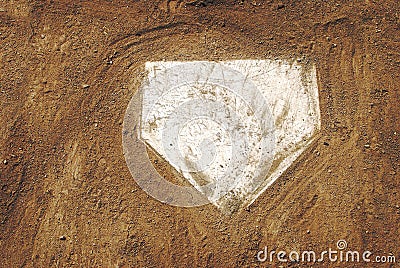 Home plate on baseball field