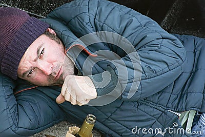 Homeless Man Coughs