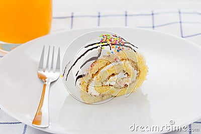 Homemade roll cake