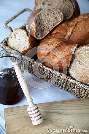 Honey and bread