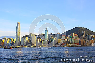 Hong Kong downtown at day time