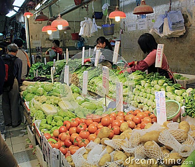 Hong Kong fresh food market