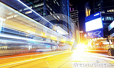 Hong kong modern city High speed traffic