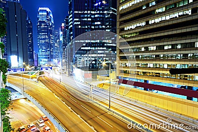 Hong kong modern city High speed traffic