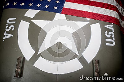 Hood of military vehicle