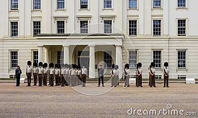 Horse Guards in London on morning parade