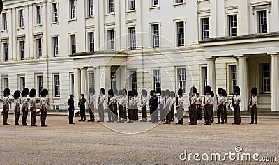 Horse Guards in London waiting to be inspected