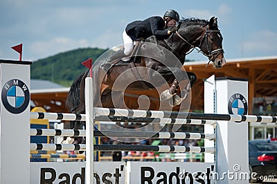 Horse jumping competition in Pezinok, Slovakia