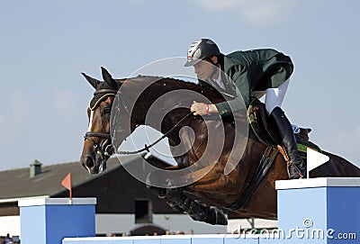 Horse jumping show