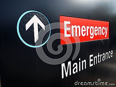 Hospital: emergency sign