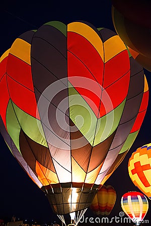 Hot Air Balloon Evening Glow Color Light Show