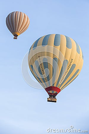 Hot air balloon flight in Cappadocia, Turkey.