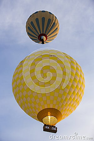 Hot air balloon flight in Cappadocia, Turkey.