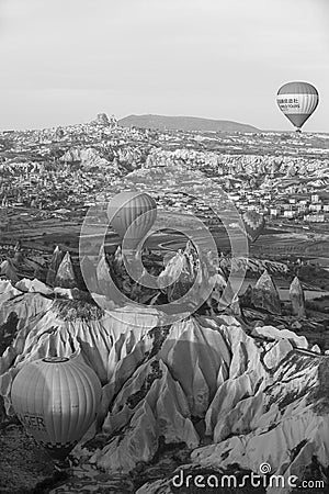 Hot air balloon flight in Cappadocia, Turkey.