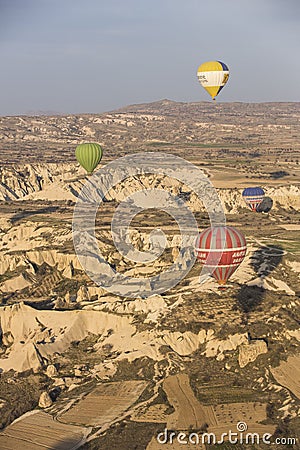 Hot air balloon flight in Cappadocia, Turkey.