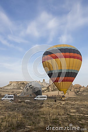 Hot air balloon flight in Cappadocia, Turkey.