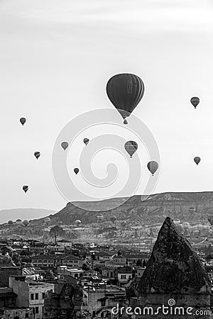 Hot air balloon flight in Cappadocia, Turkey.