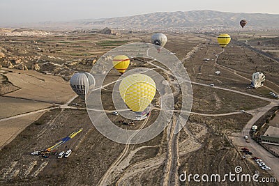 Hot air balloon flight in Cappadocia, Turkey.