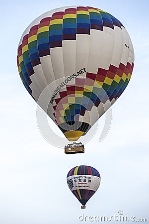 Hot air balloon flight in Cappadocia, Turkey.