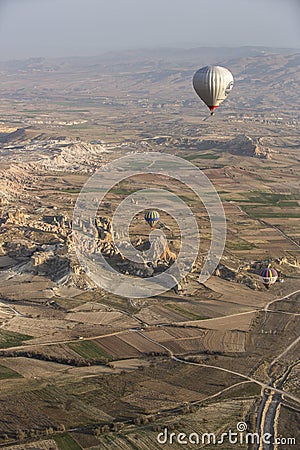 Hot air balloon flight in Cappadocia, Turkey.