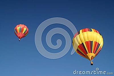 Hot air balloons in the sky