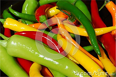 Hot peppers .