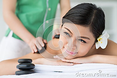 Hot stone massage