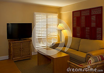 Hotel resort guest room living space