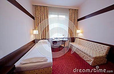 Hotel room with two bed