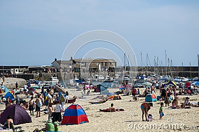 Hottest day of the year .Lyme Regis Beach