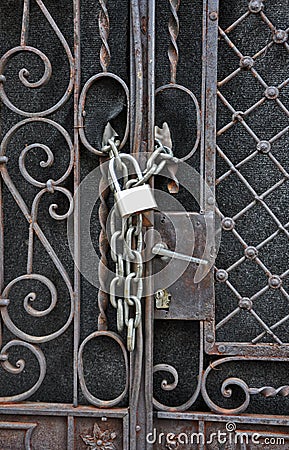 House gate padlock