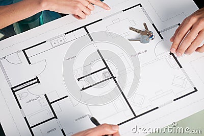 House plan with keys